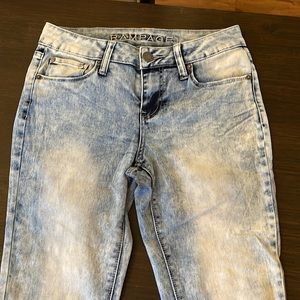 Whitewashed denim jeans